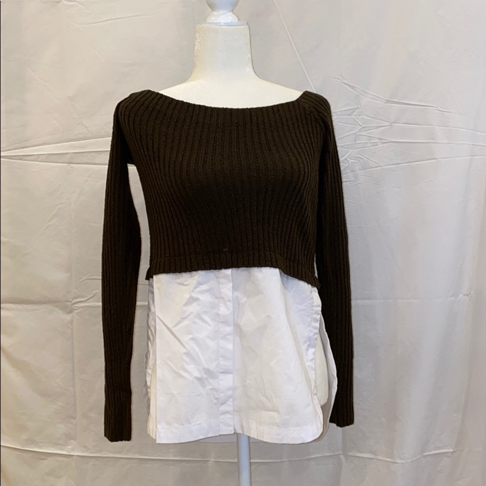 Layered long sleeve shirt